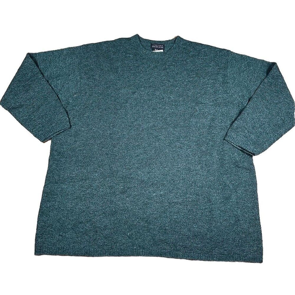 Limited London Paris New York Sweater Green Three Quarter‎ Sleeve Size Large